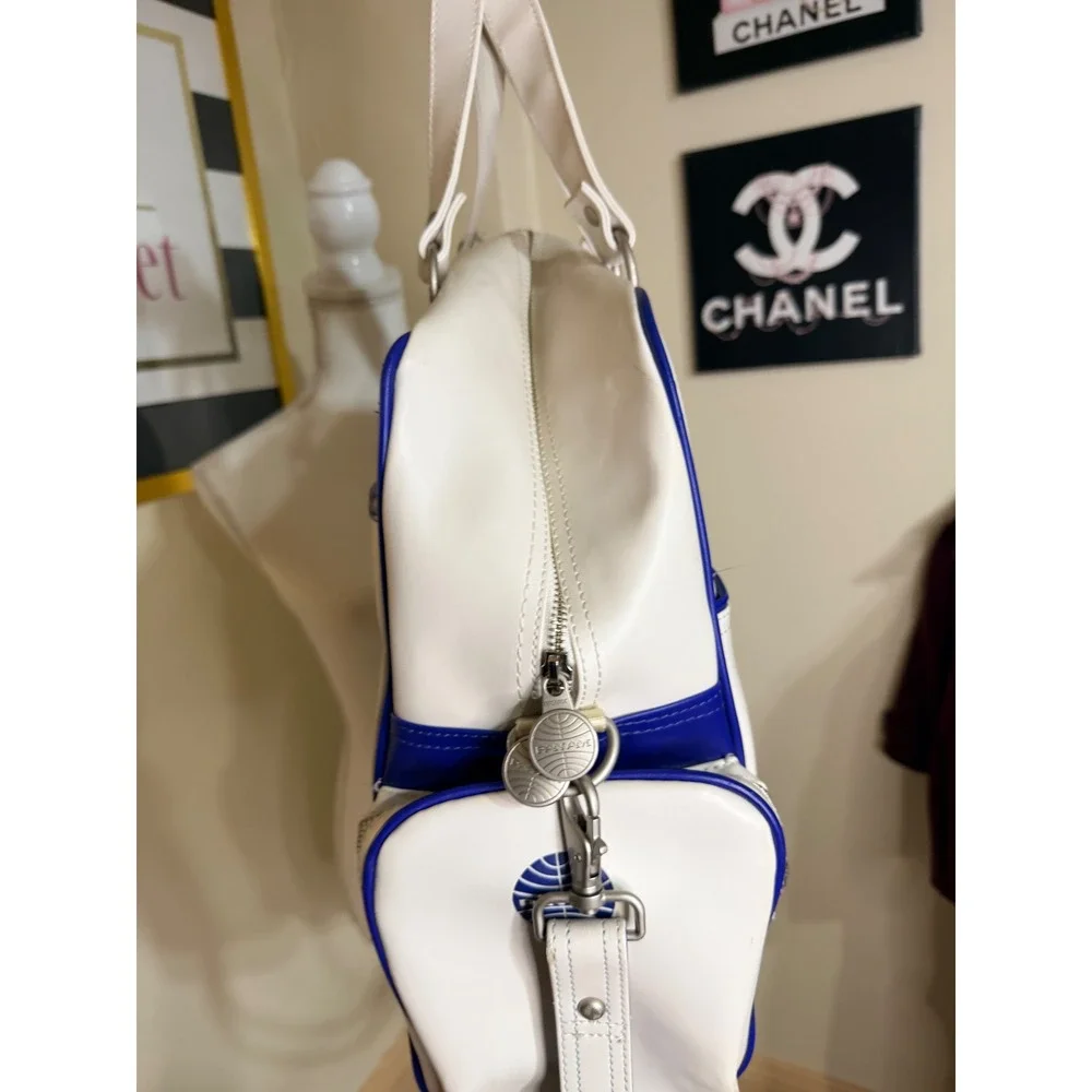 Rare Pan Am Vintage Style Flight Bag White Blue Retro Aviation Travel Bag